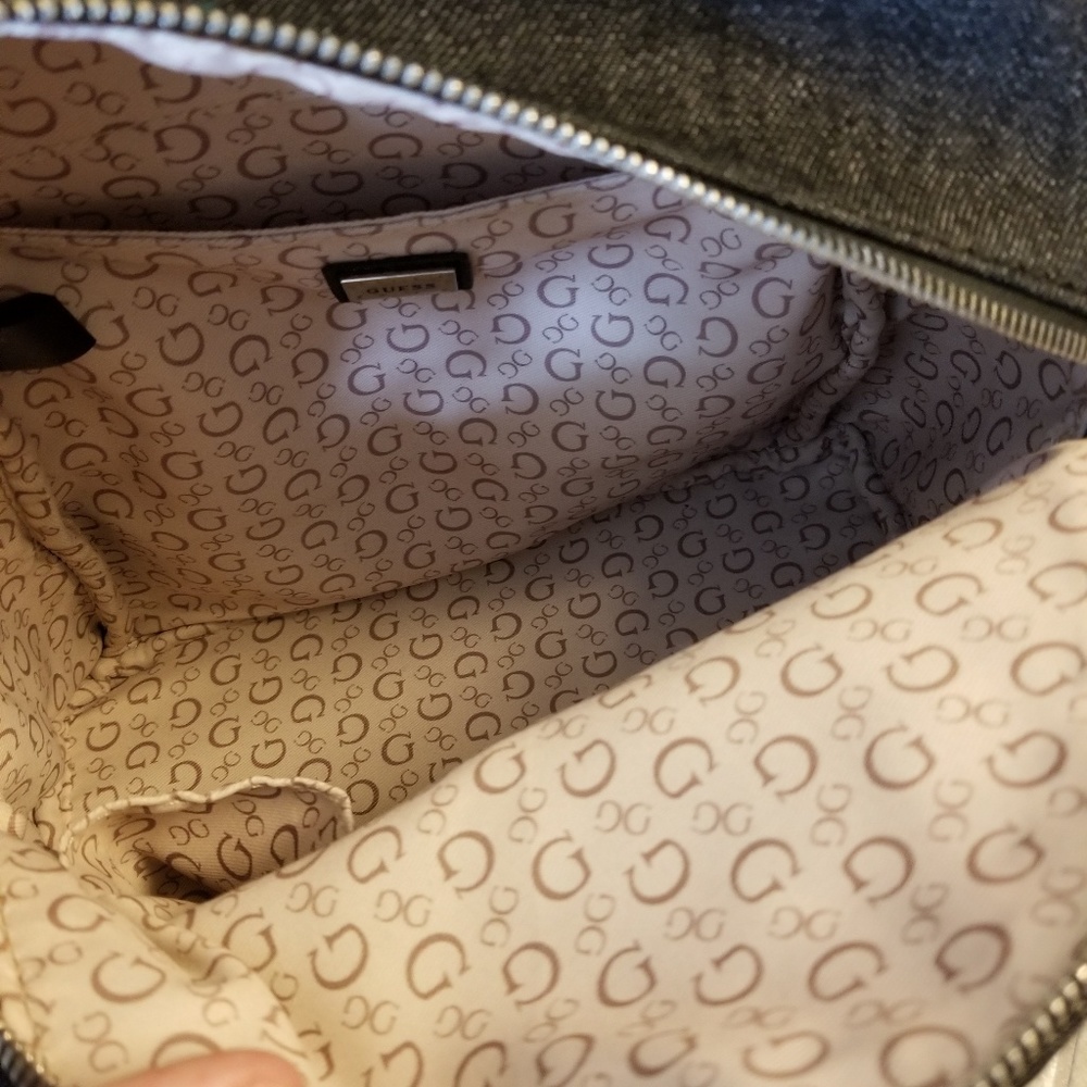 Guess Denim Dark Wash Vintage Looking Backpack - Picture 7 of 7